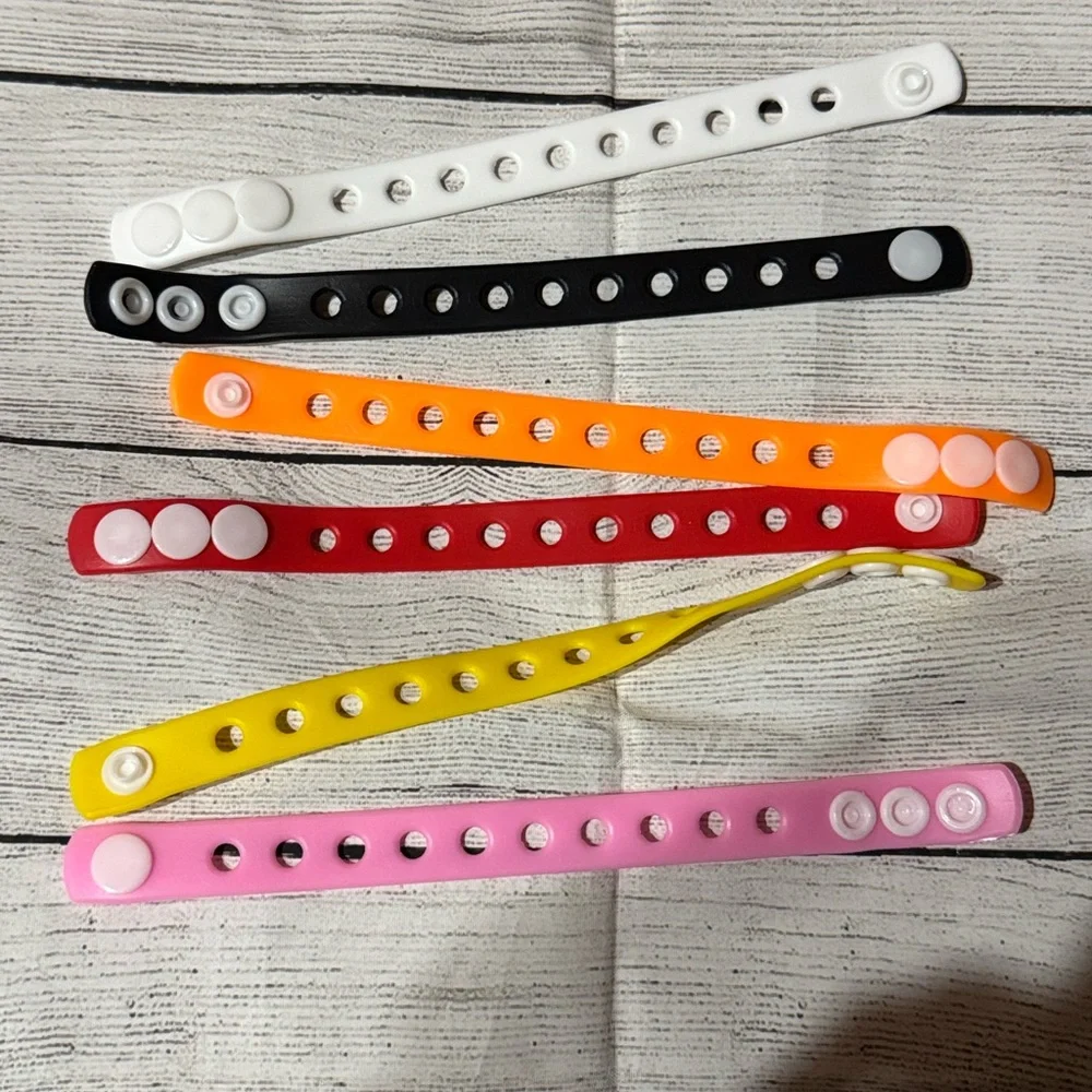 Assorted Silicone Bracelets- 6 Total